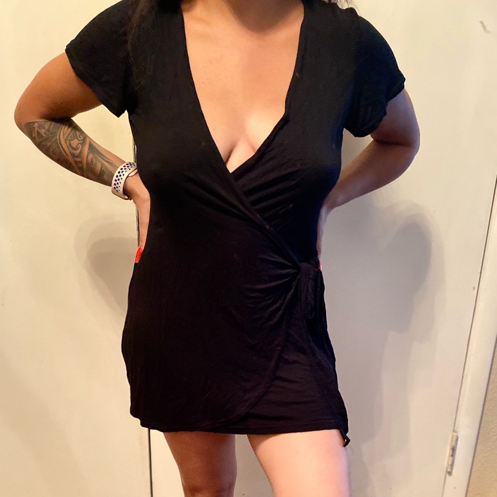 Booboo wrap mini dress